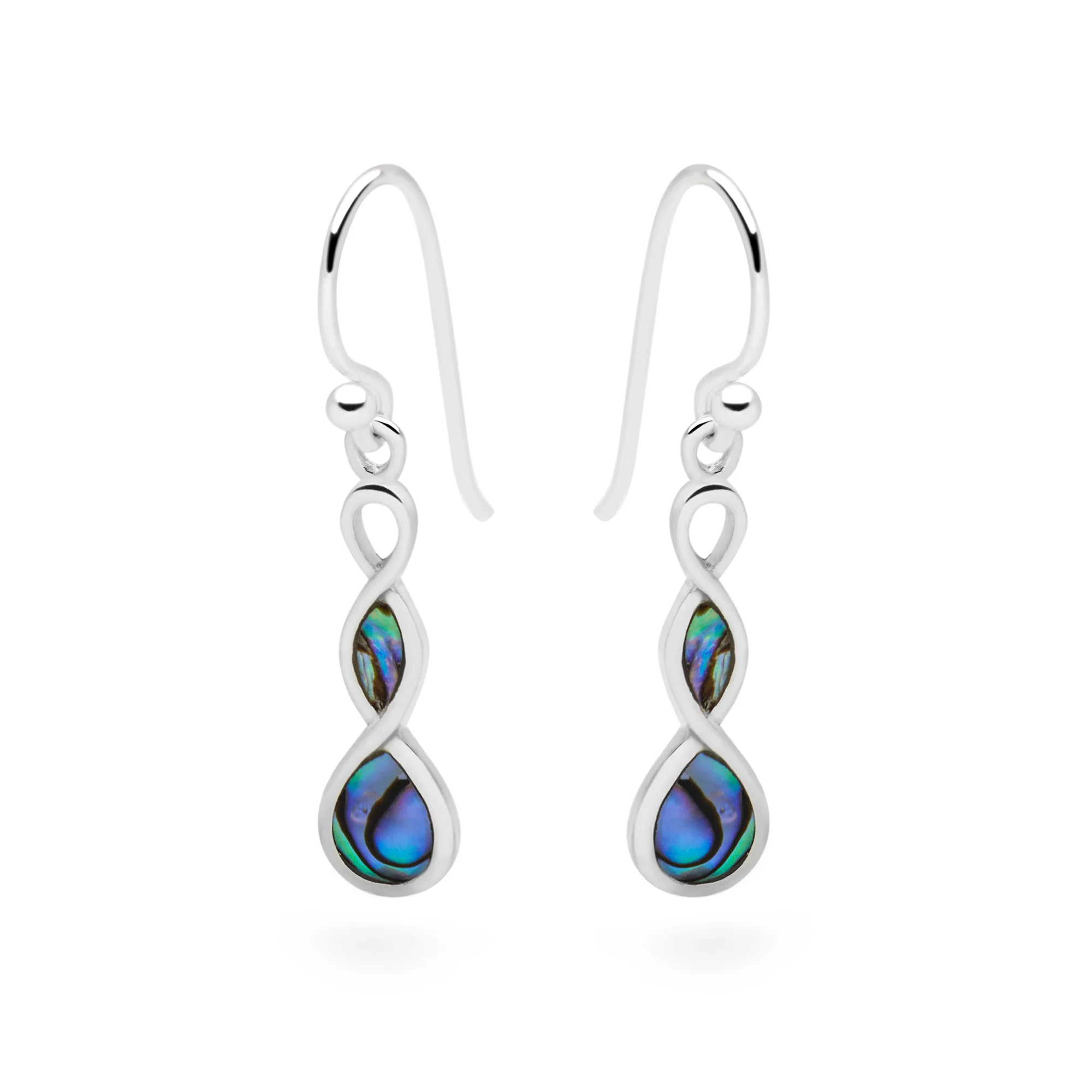 Abalone Infinity Earrings - Image 4