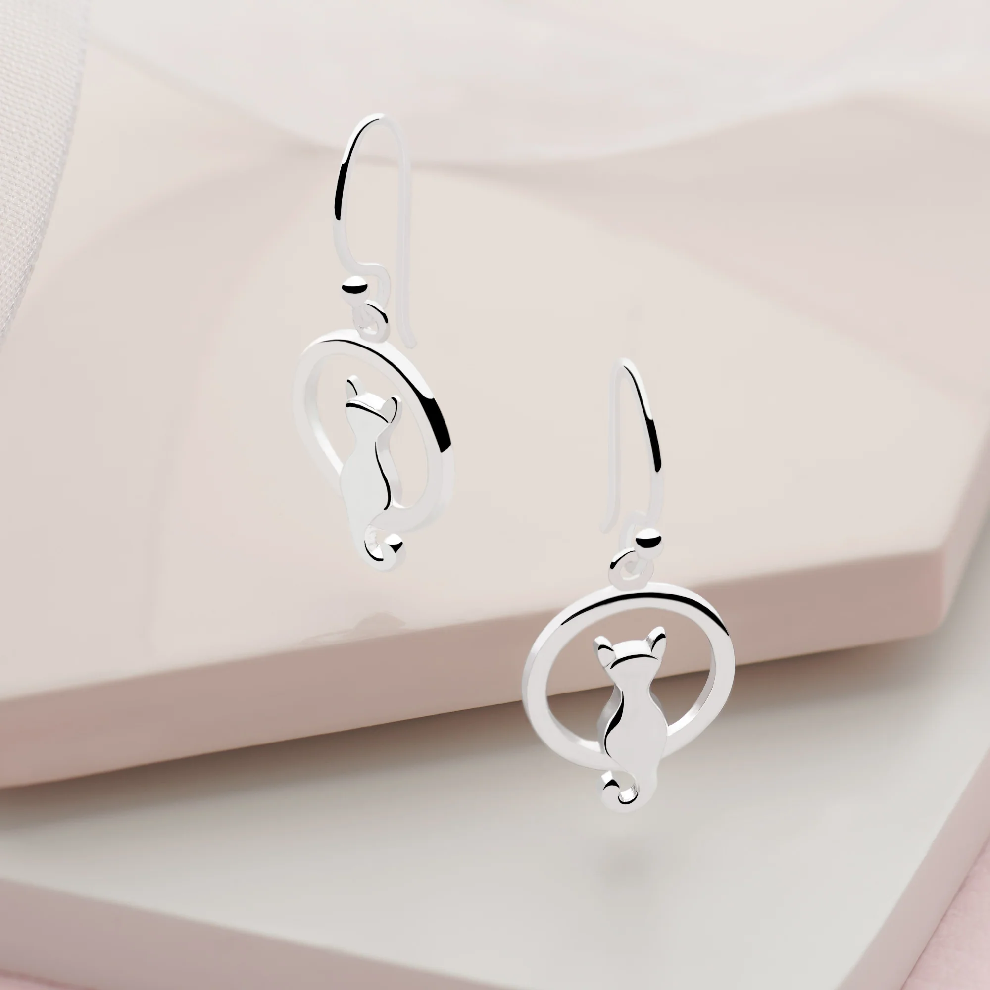 Cat Moon Earrings - Image 2