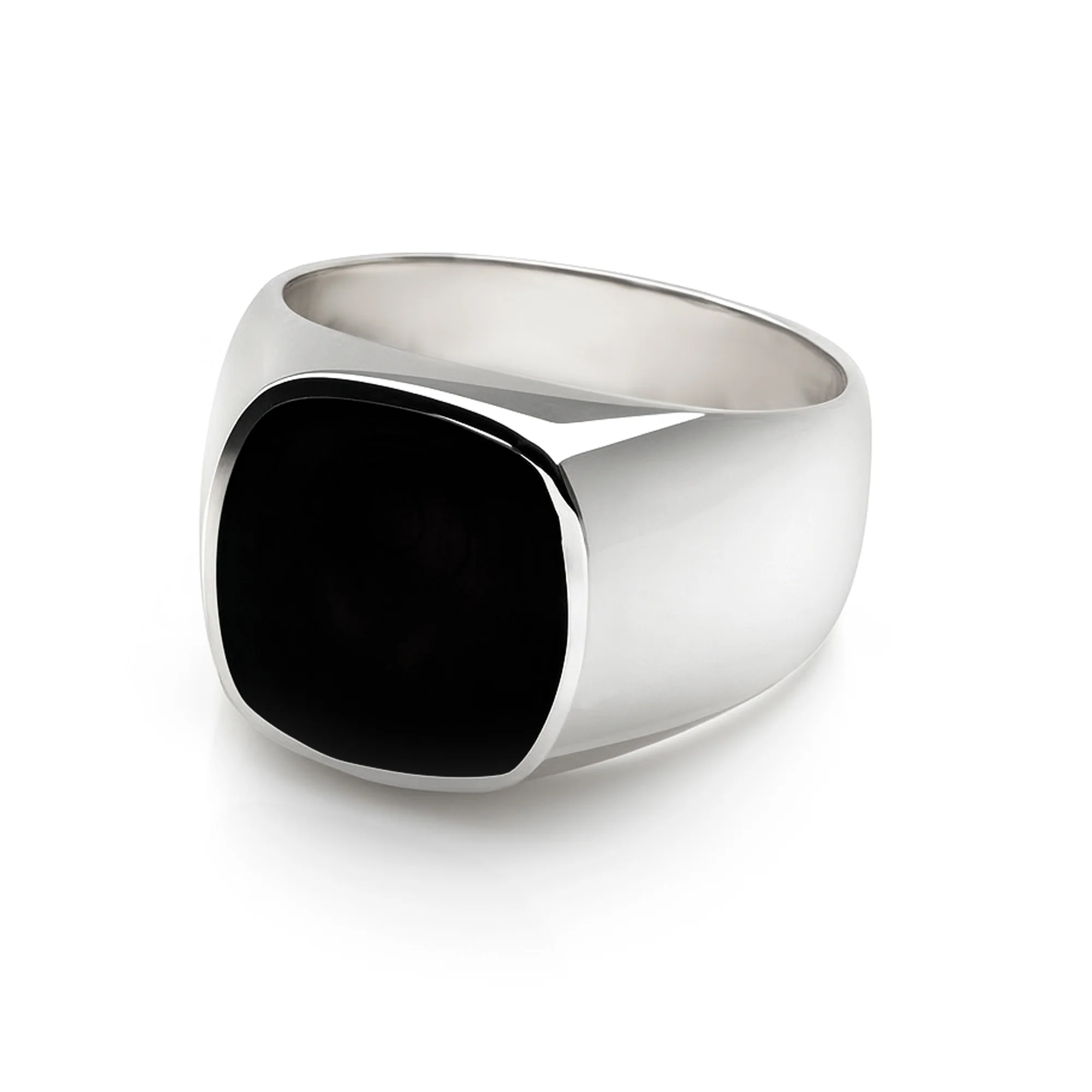 Classic Black Signet Ring - Image 3