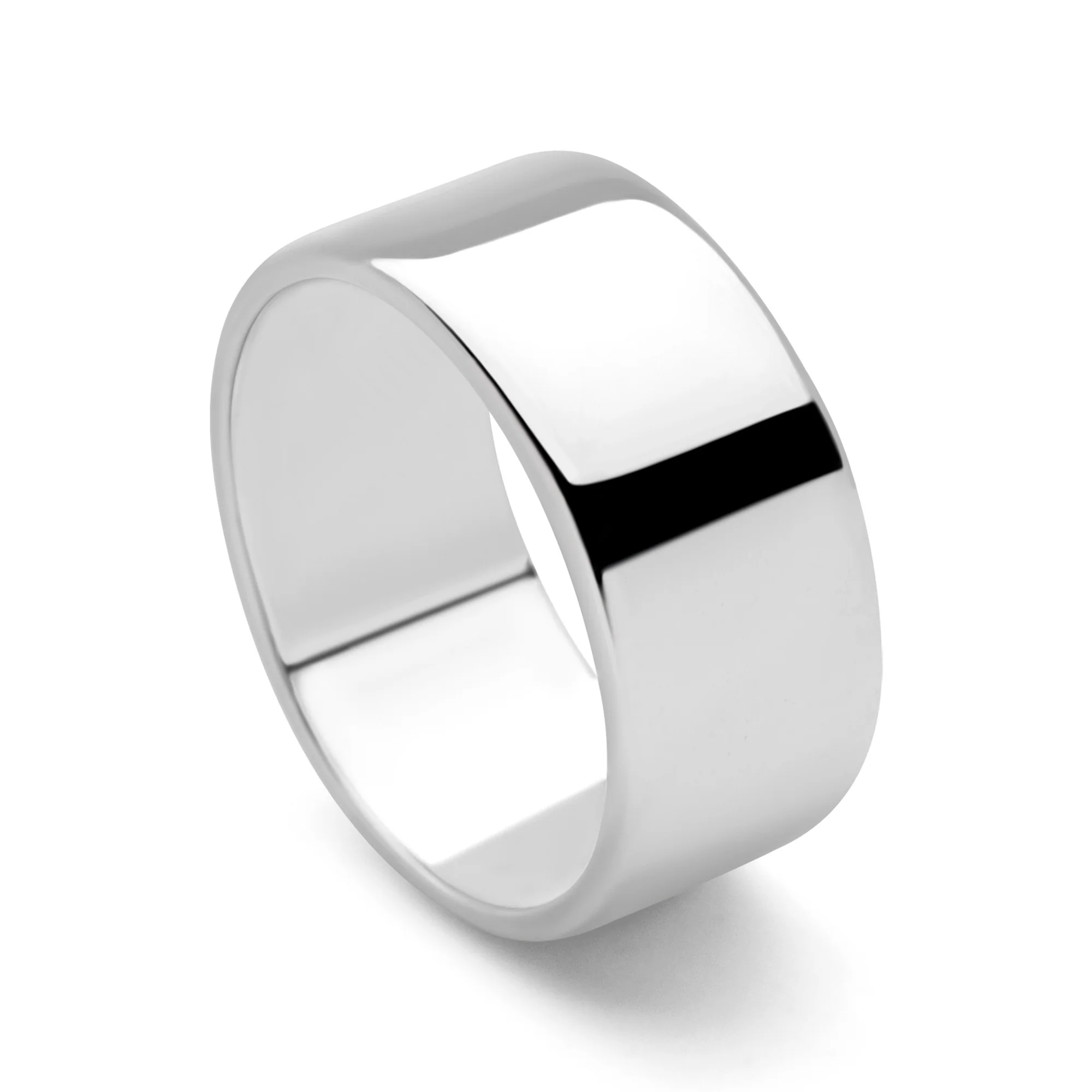 Flat Silver Band Ring - Image 10