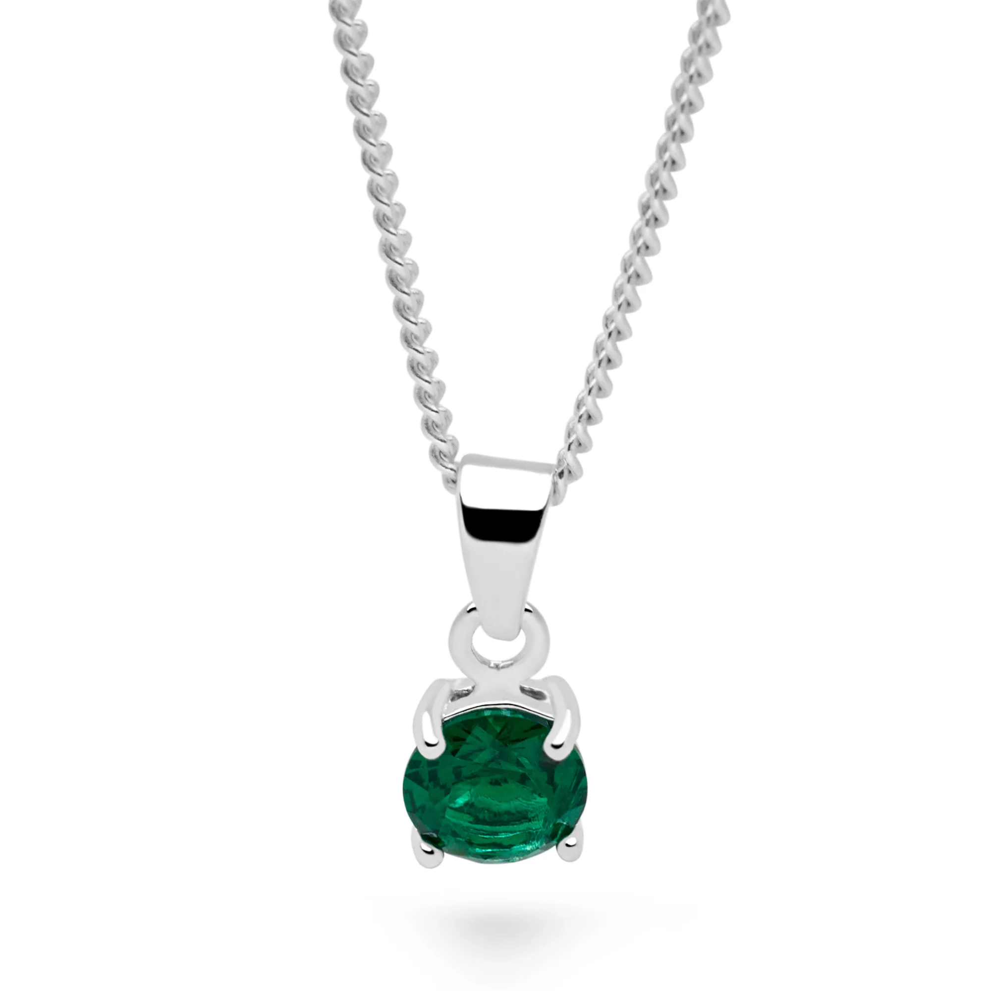 Emerald Green Solitaire Pendant - Image 4