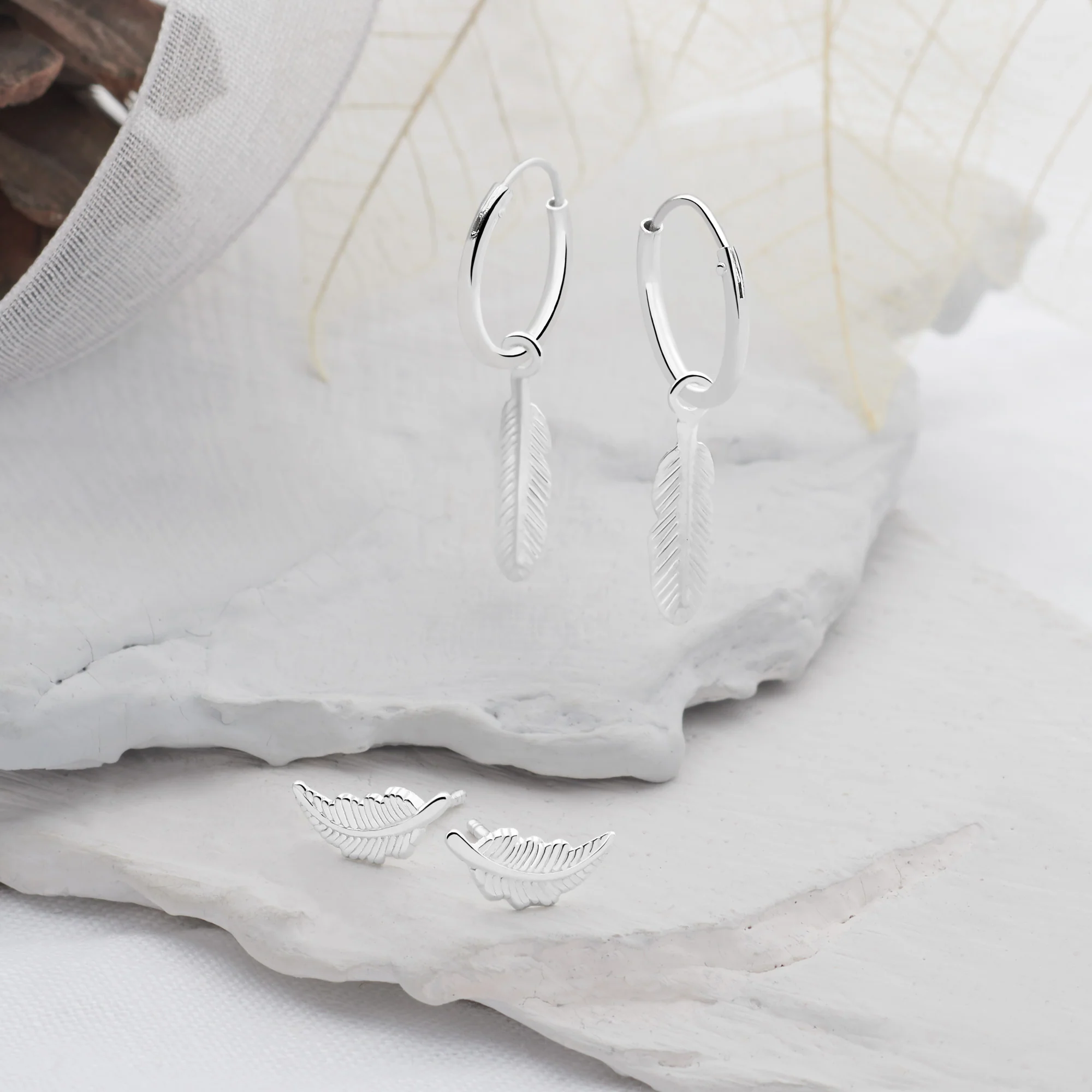 Guardian Angel Charm Hoops - Image 2