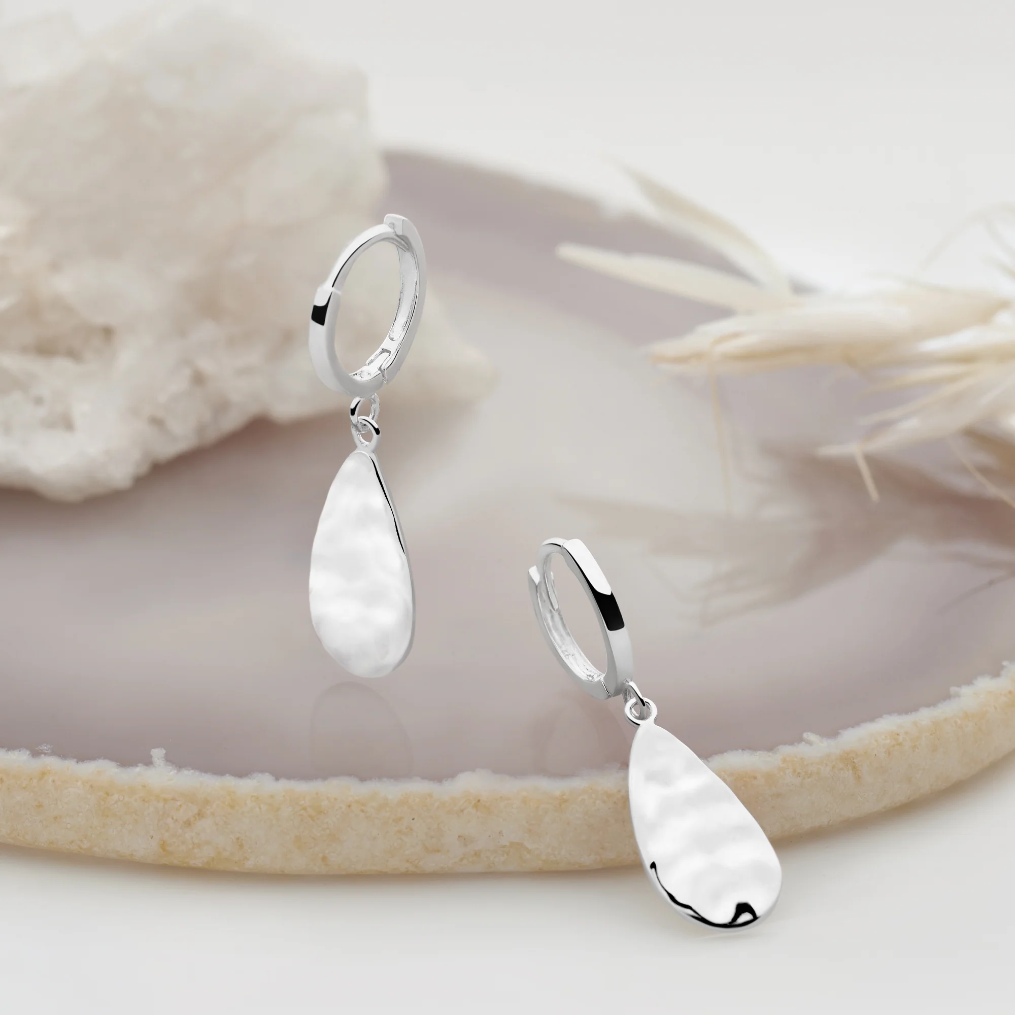 Hammered Rain Hoops - Image 2