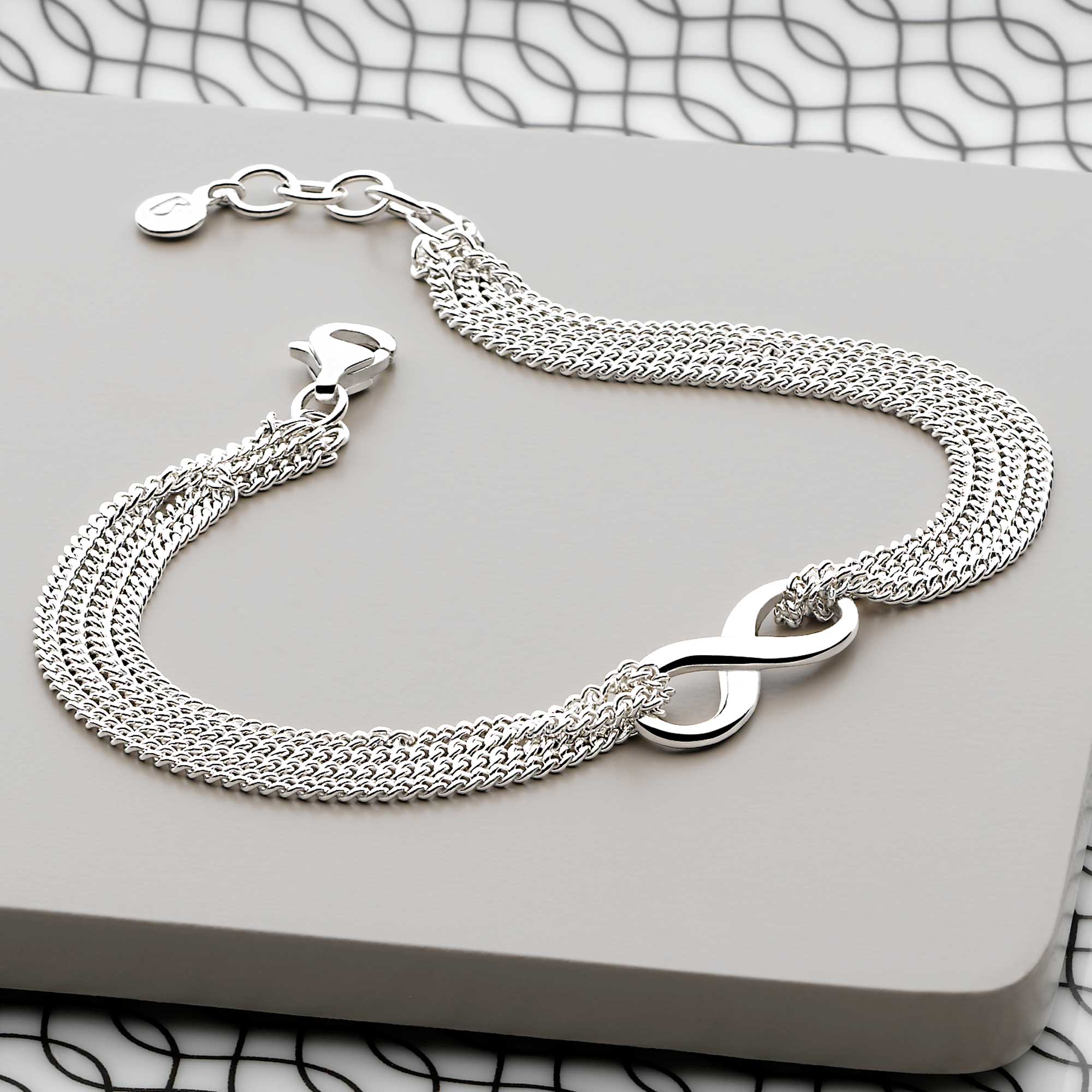 Silver Infinity Bracelet - Image 2