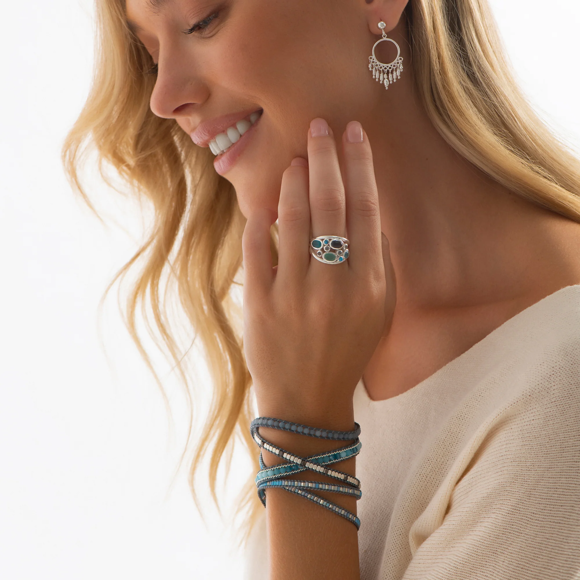 Ocean Azure Wrap Bracelet - Image 5