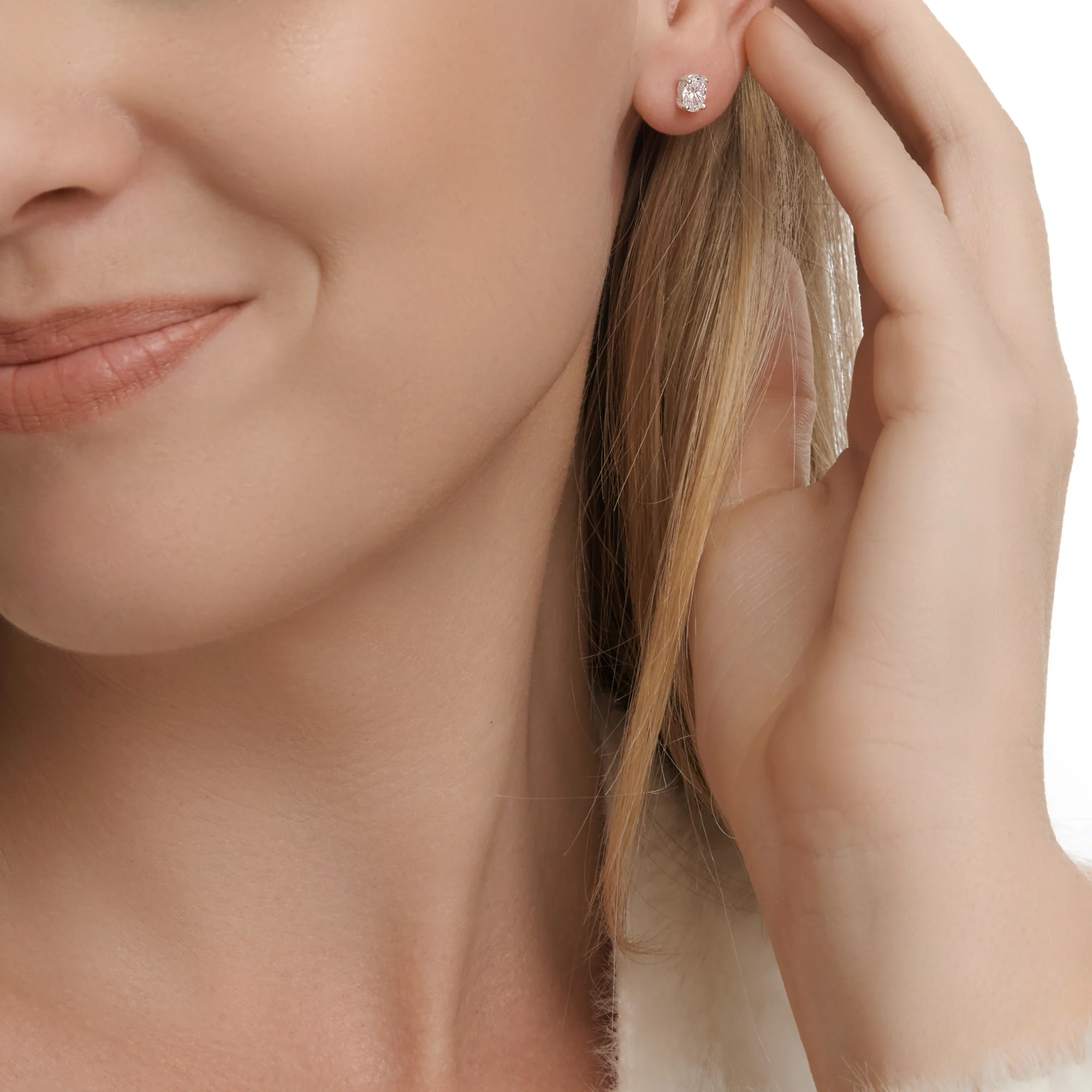 Oval Spark Studs (Clear) - Image 3