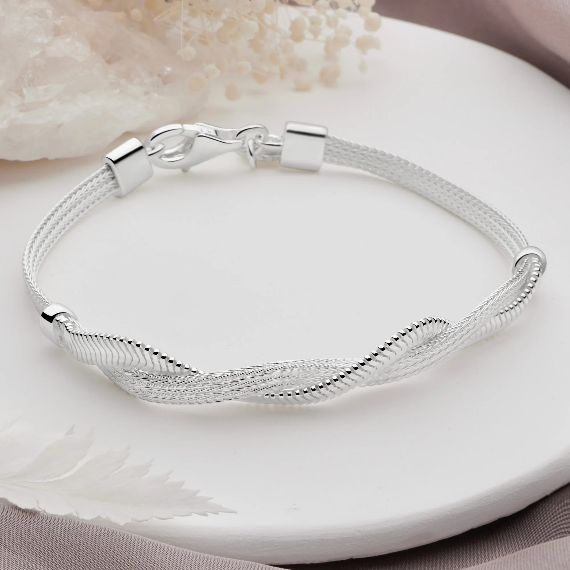 Silver Braid Bracelet - Image 2