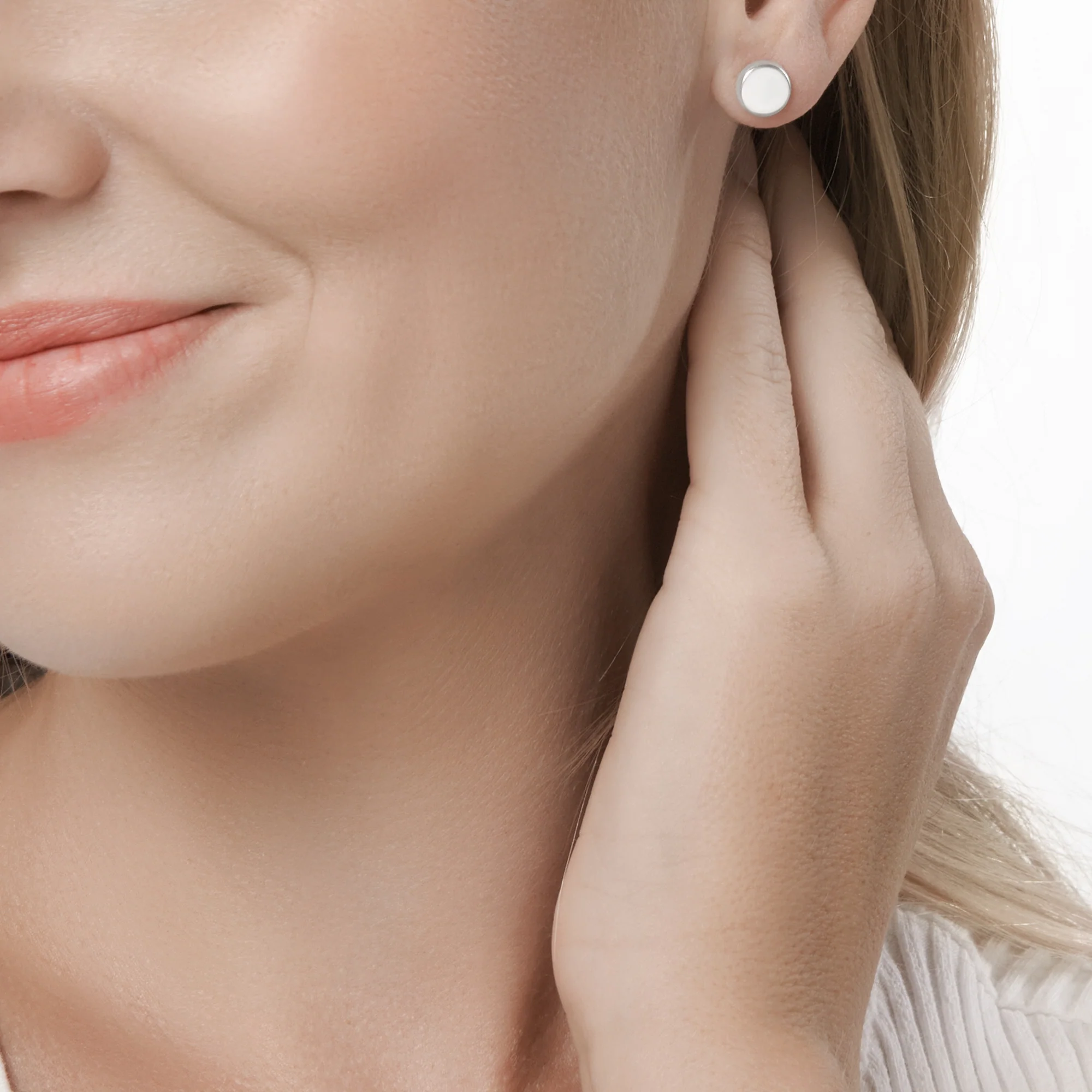 Silver Disc Studs - Image 3