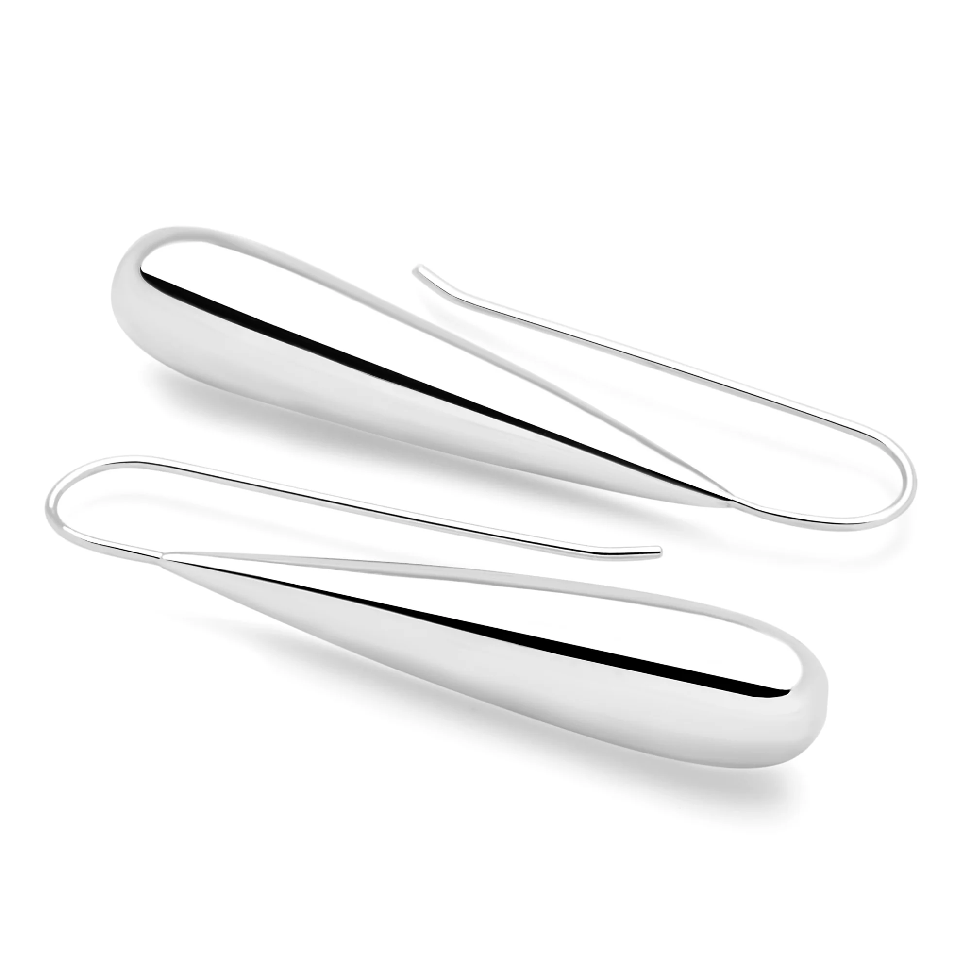 Silver Stem Earrings - Image 4