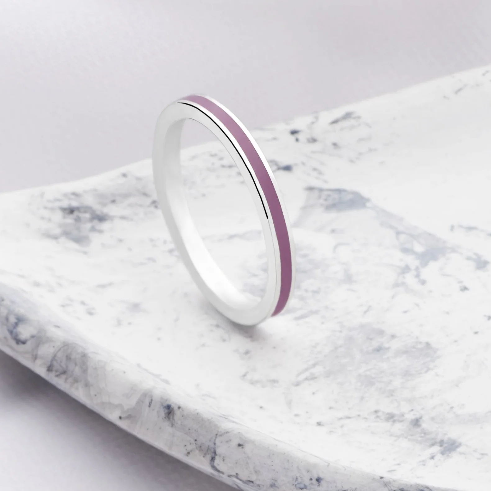 Soft Purple Stack Ring - Image 2