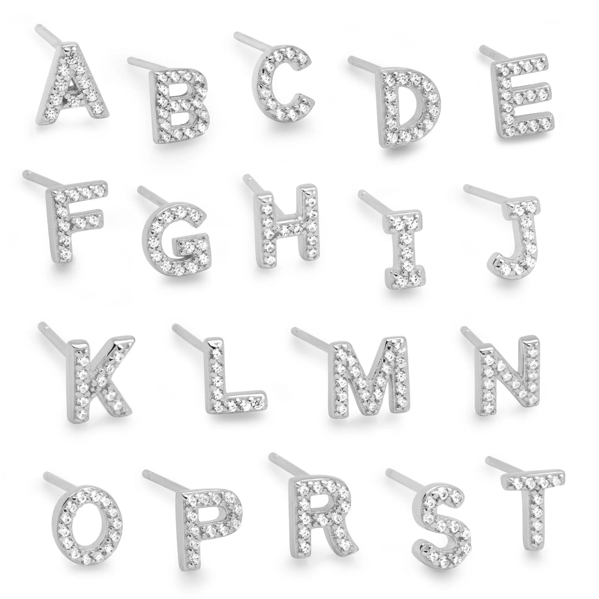 Sparkling Initial Stud (Single Earring) - Image 4