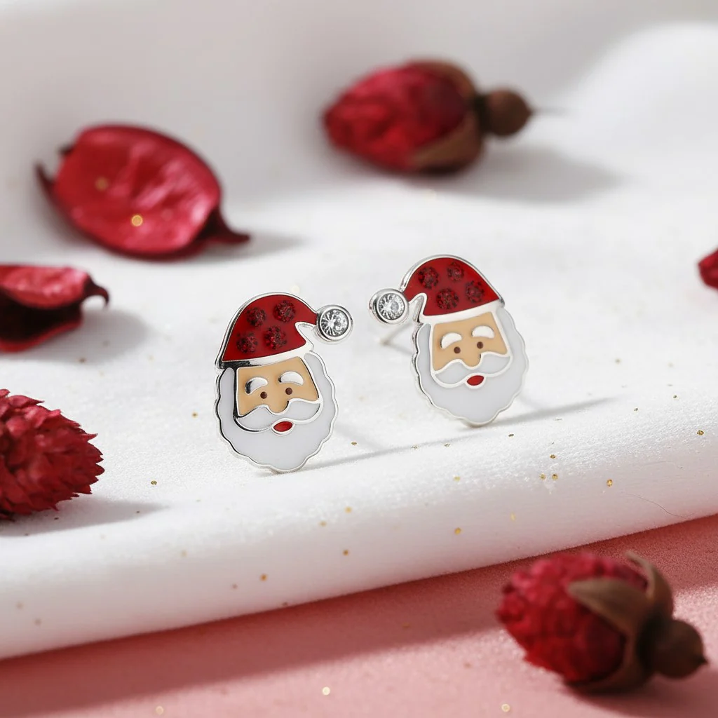 Sparkling Santa Studs - Image 2