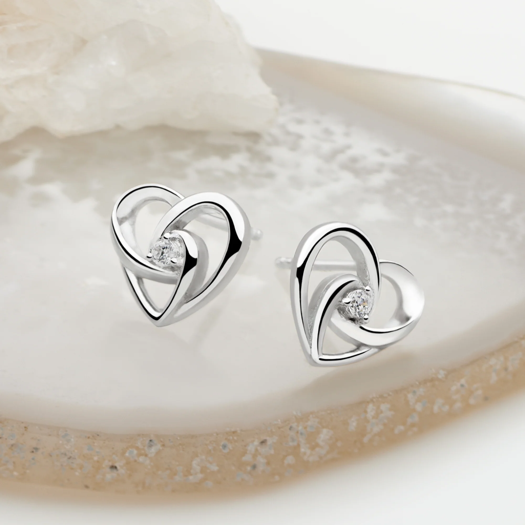 Trinity Heart Studs - Image 2