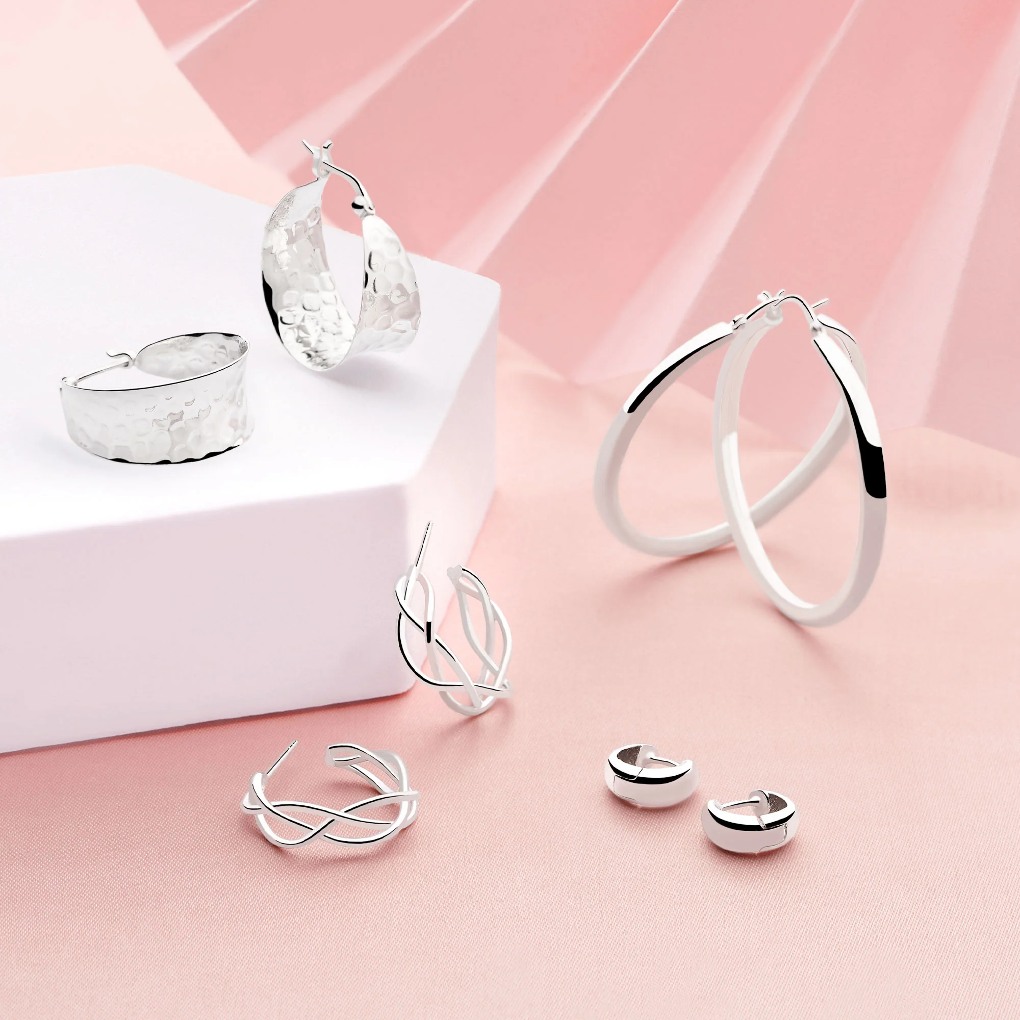 Wide Hammered Hoops - Image 6